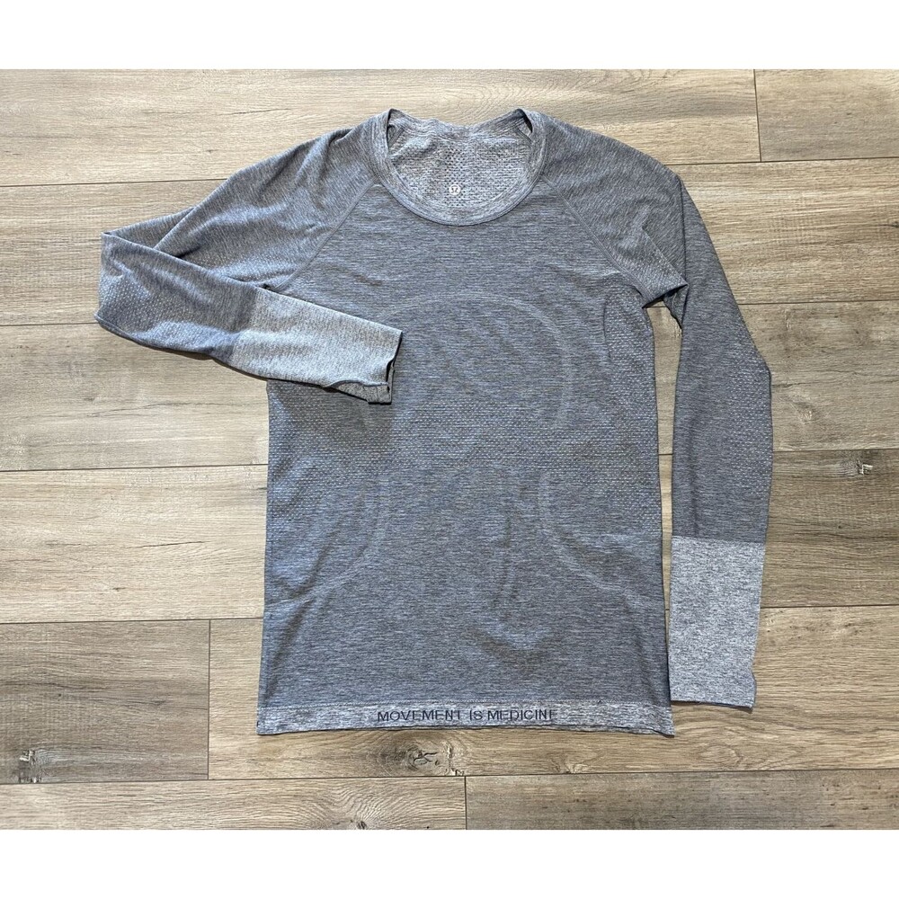 Lululemon Swiftly Tech Womens 8 Long-Sleeve T Shirt Base Layer Heather Gray